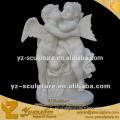 lovely carving white marble child angel sculptures for home decoration